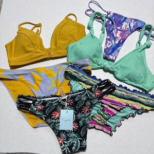 Bikini Lot Set Mix & Match L 6 Piece Lot Cupshe Shade & Shore Mix Match Cheeky